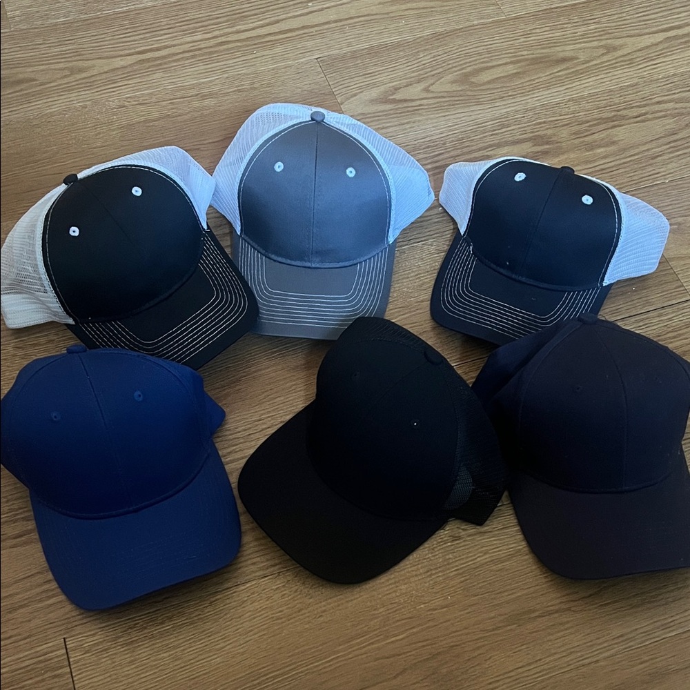 Classic Men's Black and Blue Caps